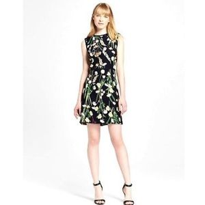 Victoria Beckham Black Floral Dress